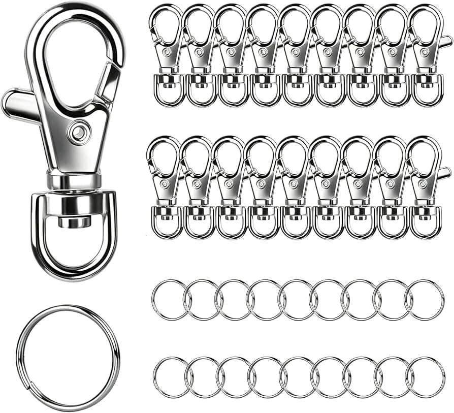 Amazon.co.jp: ナスカン キーホルダー金具 18個セット キーホルダー