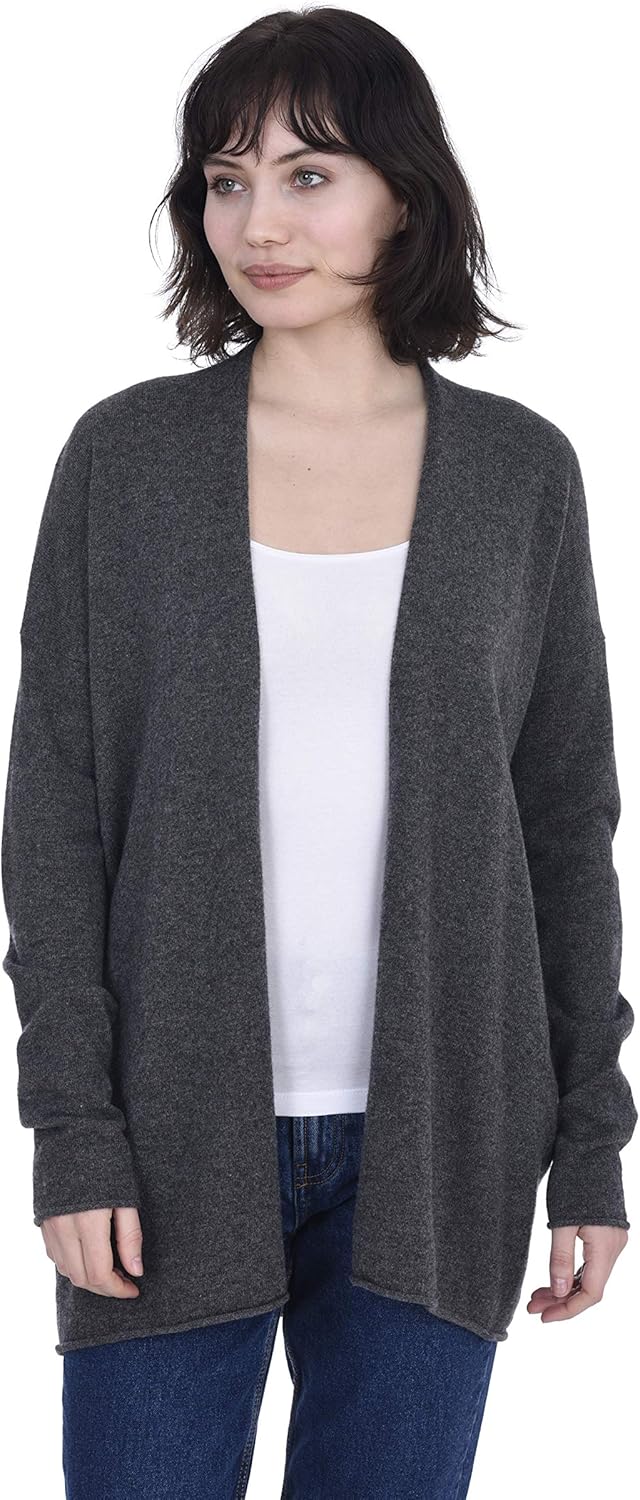 Cashmeren Lightweight Open Front Cardigan 100% Pure Cashmere Long Sleeve Sweater for Women Cashmeren Lightweight Open Front Cardigan 100% Pure Cashmere Long Sleeve Sweater for Women