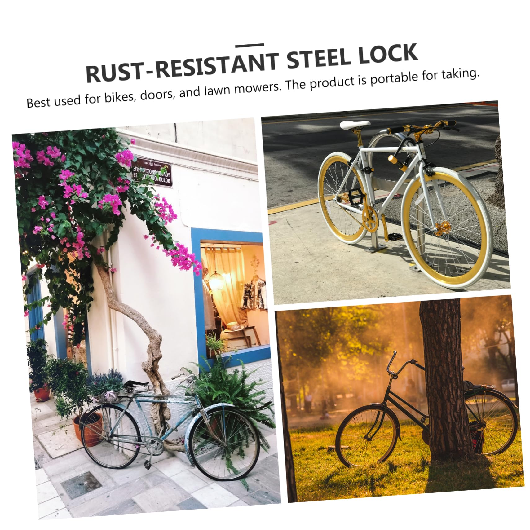 VICASKY 1Pc Bike Lock Flexible Theft Cable for Mountain Bikes Electric Motorcycles and More Black Easy to Install for Use