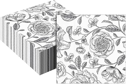 Servilletas de almuerzo de 100 unidades, servilletas de cóctel a granel para fiestas, servilletas desechables de papel decorativas, servilletas de