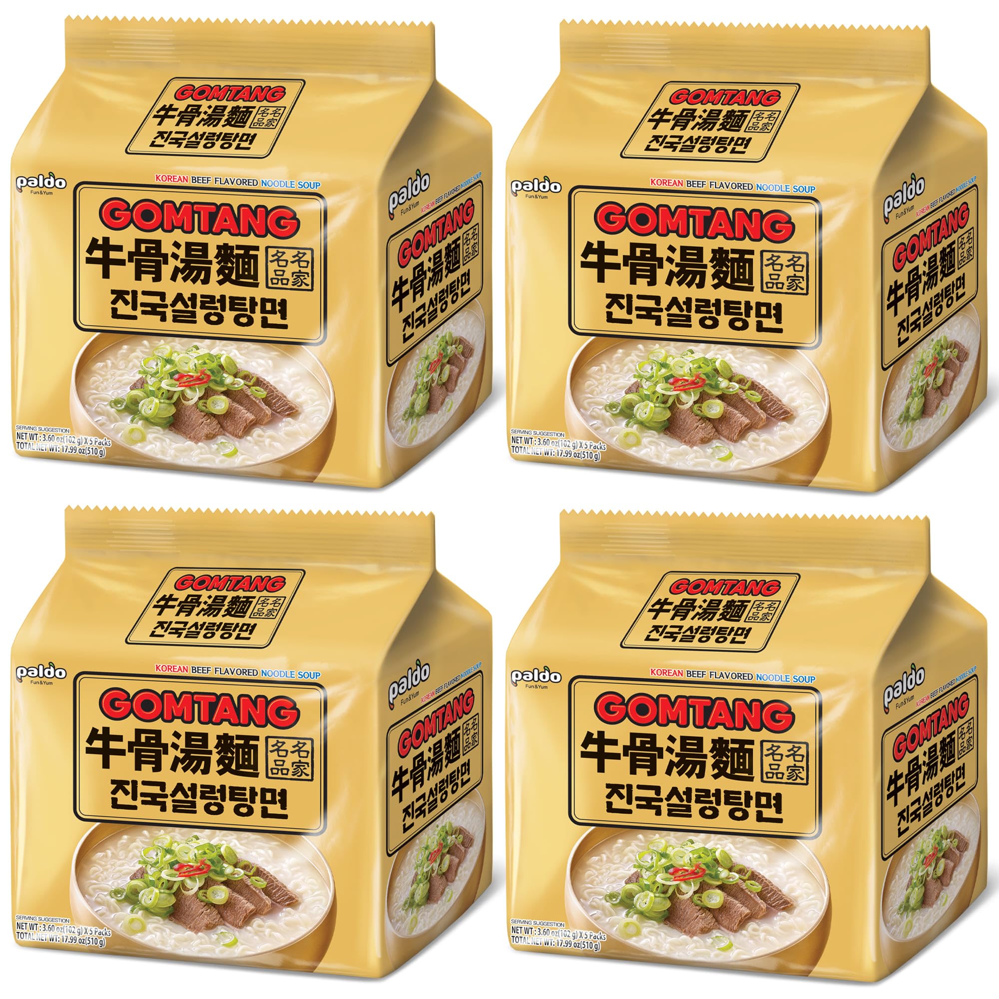 PALDO FUN & YUM Gomtang Ramen 20-Pack, 4.05 ounce (pack of 20)