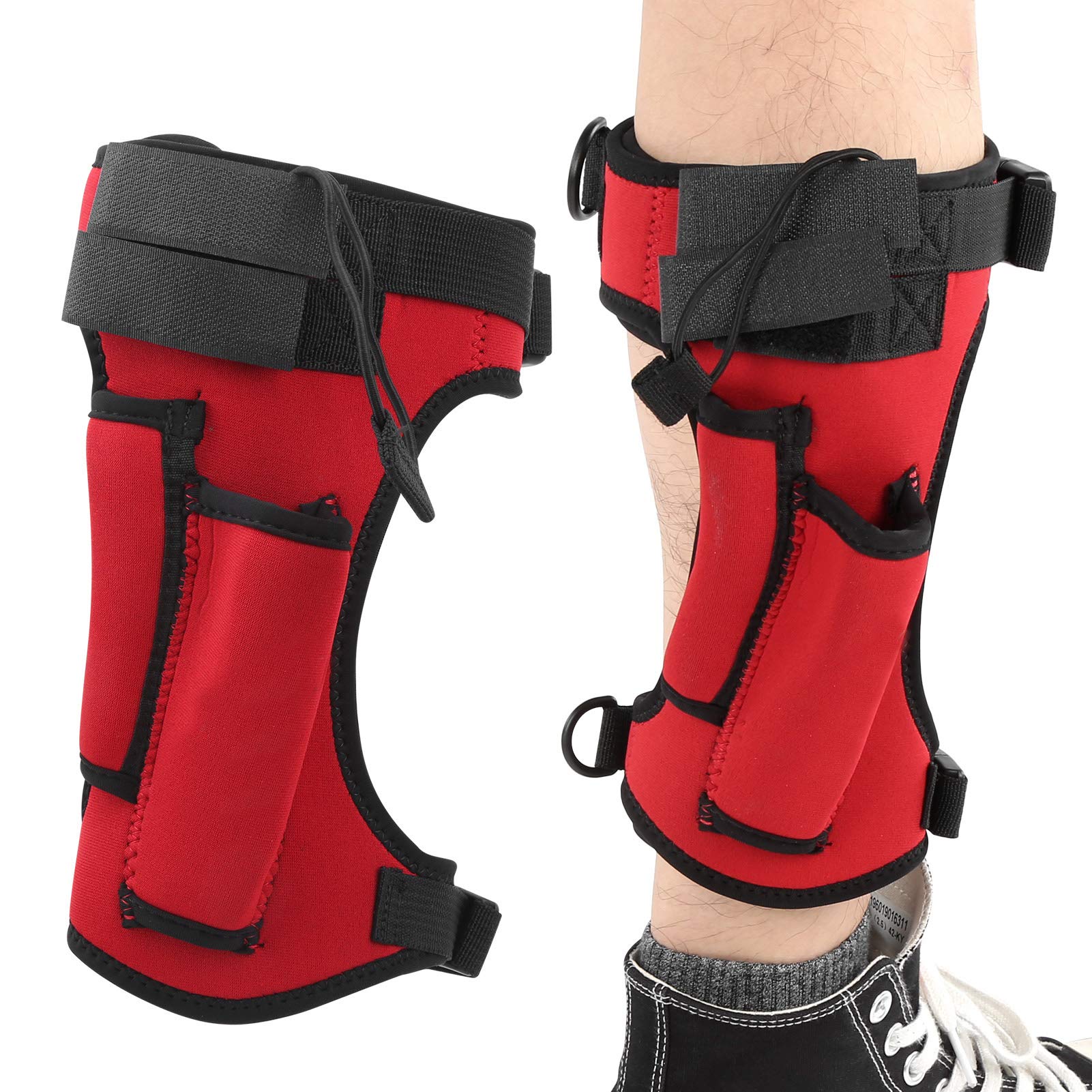 Questsub Rapid Spearfishing, Freediving and Diving Knife Red 420 Stainless Steel (White)