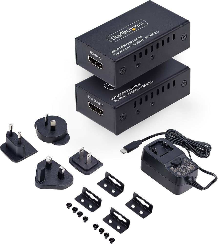 Amazon.com: StarTech.com HDMI Extender Over CAT5e/CAT6, 4K 60Hz