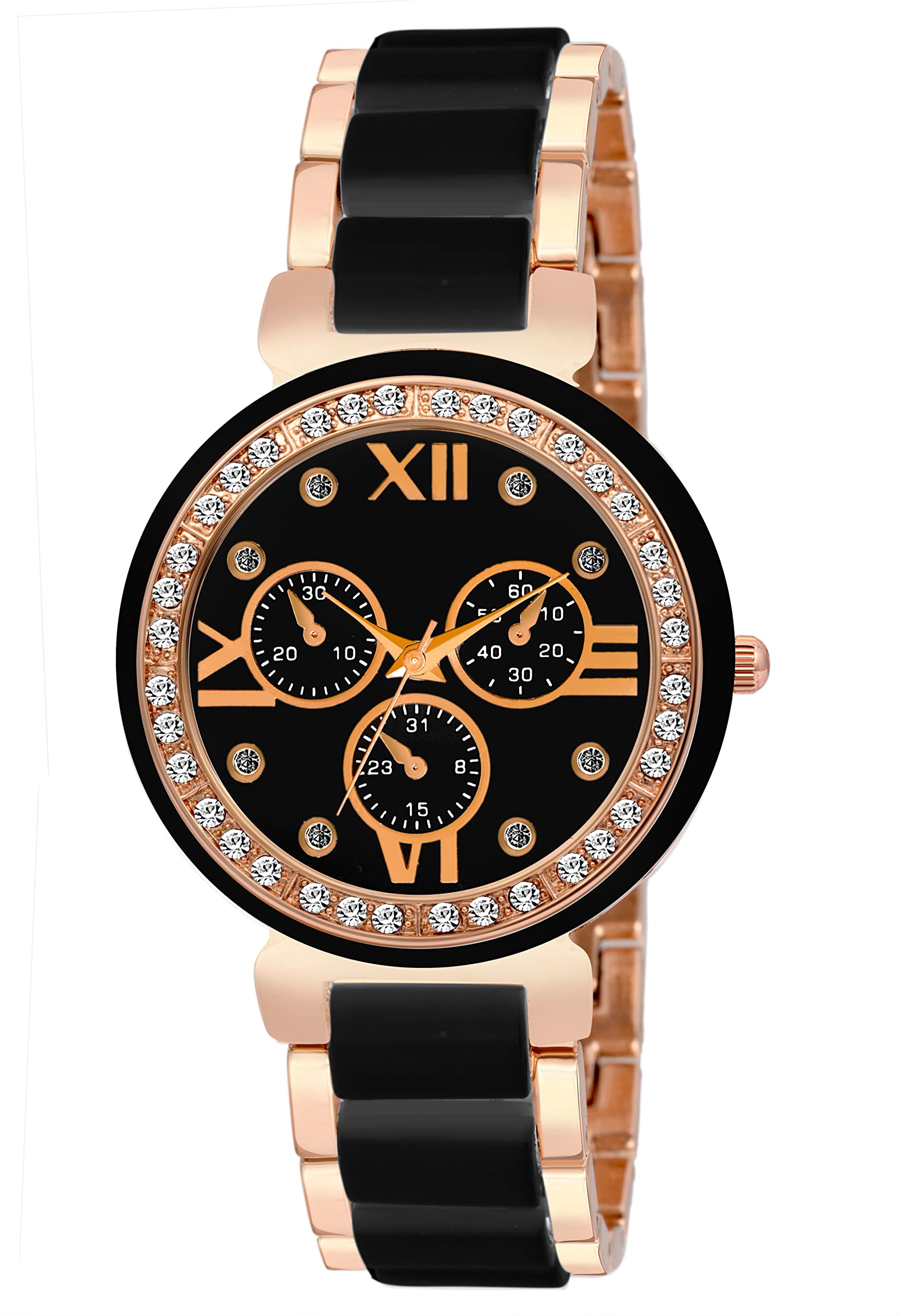 V&Y Girls Unique Stylish Analog Quartz Stainless Steel Round Black Watches (B0BR9GJQC2) Amazon Price History, Amazon Price Tracker