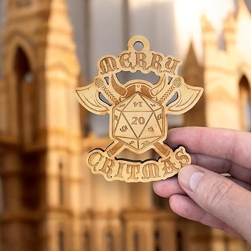 Miniatura 4 de Adorno - Merry Critmas - Madera Cruda 4x4in