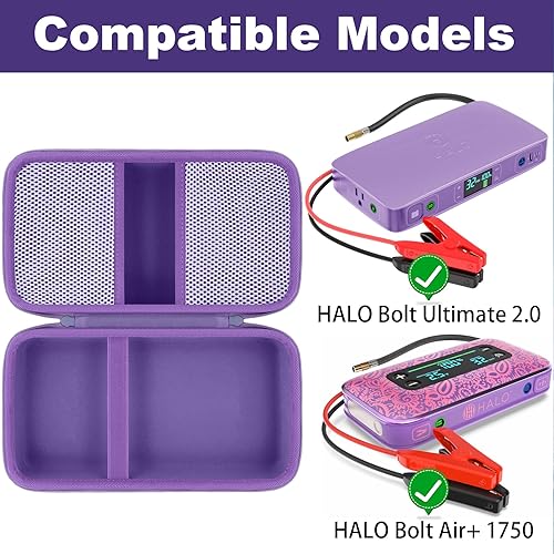 Vista 33 de khanka Funda de viaje rígida de repuesto para Halo Bolt 58830/57720 / Air 58830 / ACDC Max 55500 mWh, kit de energía de emergencia portátil, Negro