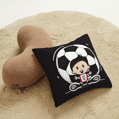 Miniatura 6 de RLDOBOFE I Love Soccer Print Decorative Throw Pillow Covers Corduroy Cushion Covers Soft Throw Pillow Case Sofa Pillow Case Square Cushion Case for