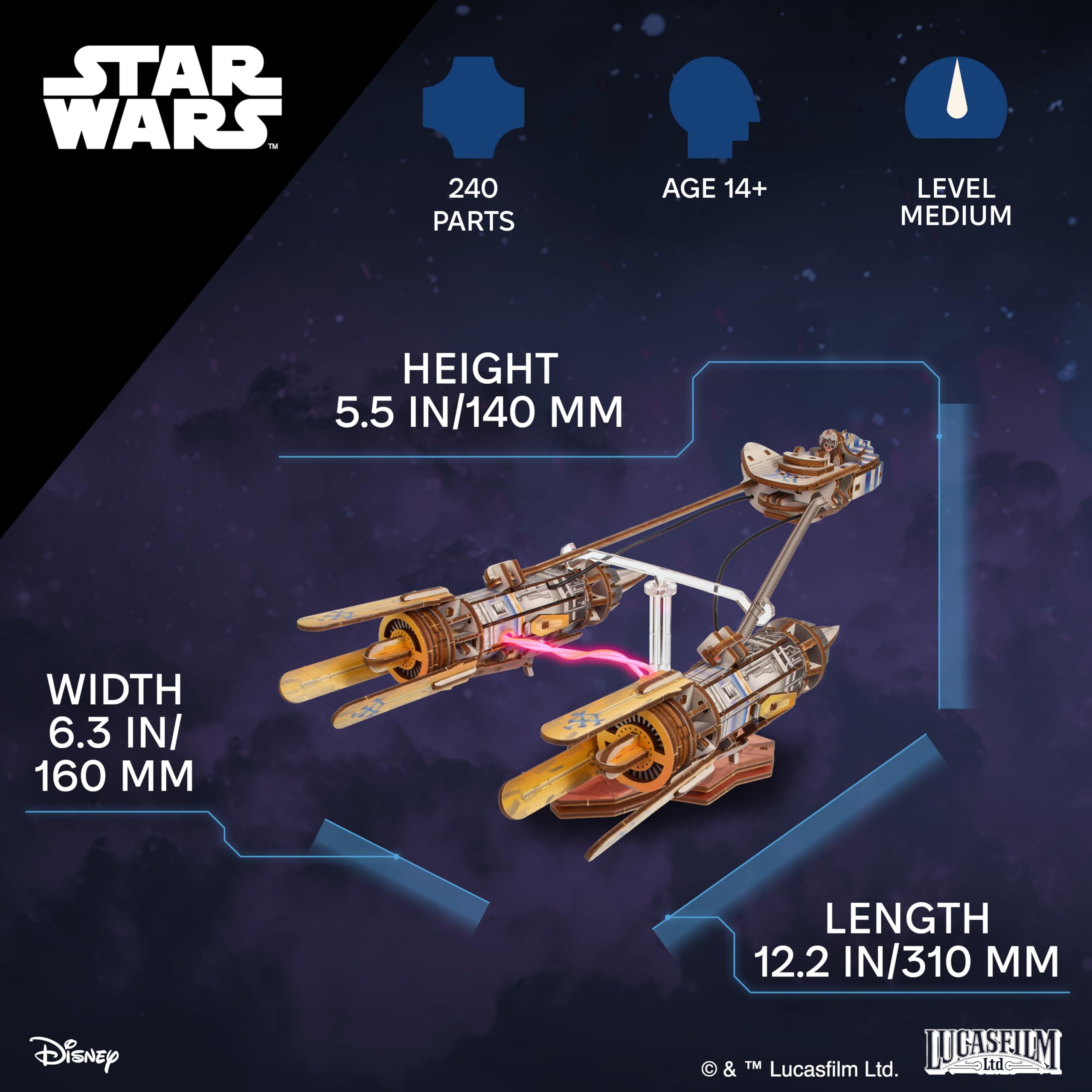 UGEARS Star Wars ™ Anakin Skywalker's Podracer ™ - Image 2