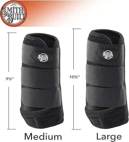 Miniatura 3 de SmithBuilt Botas deportivas de neopreno para caballo, grandes, par de envolturas deportivas protectoras equinas