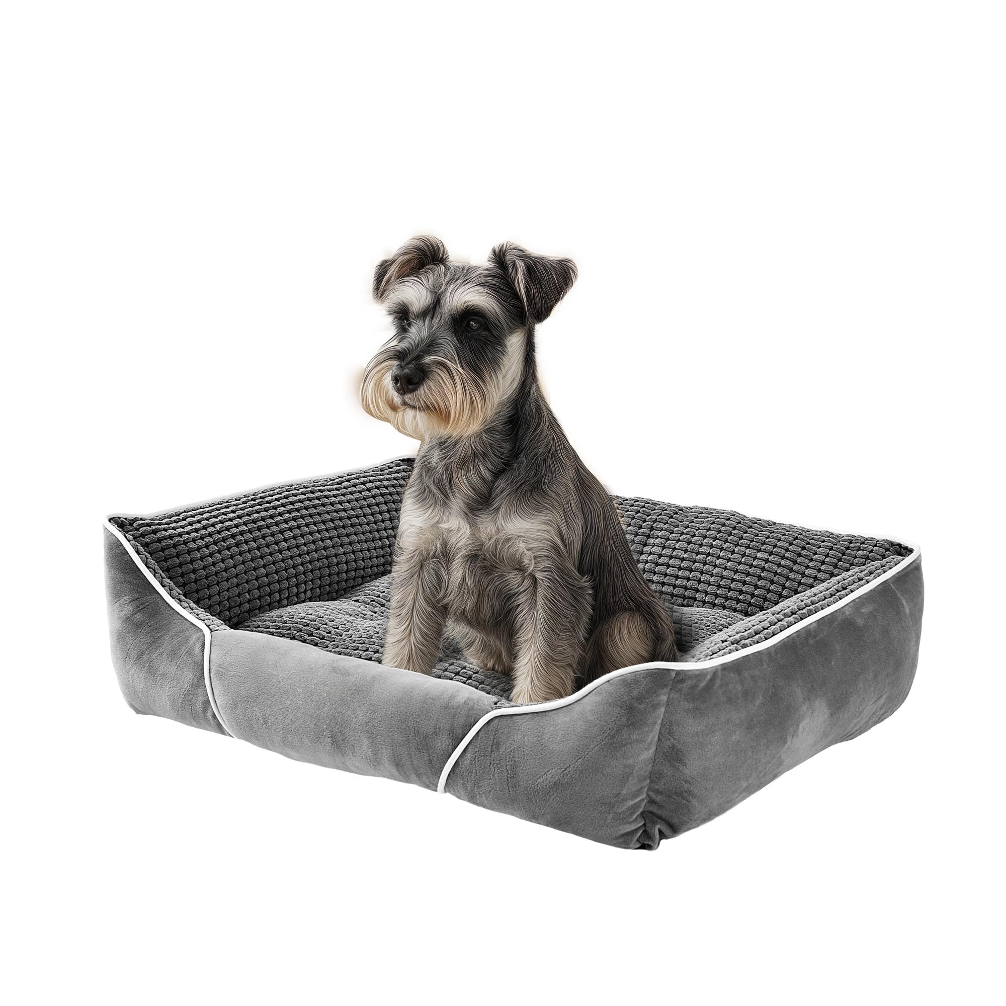 YITAHOME Hundebett Mittelgroße Hunde,51x48cm,Hundekorb Hunde,Orthopädisches Hundebett Ergonomisches Hundesofa,Bezug Waschbar,Erhöhte Ränder, rutschfeste Unterseite