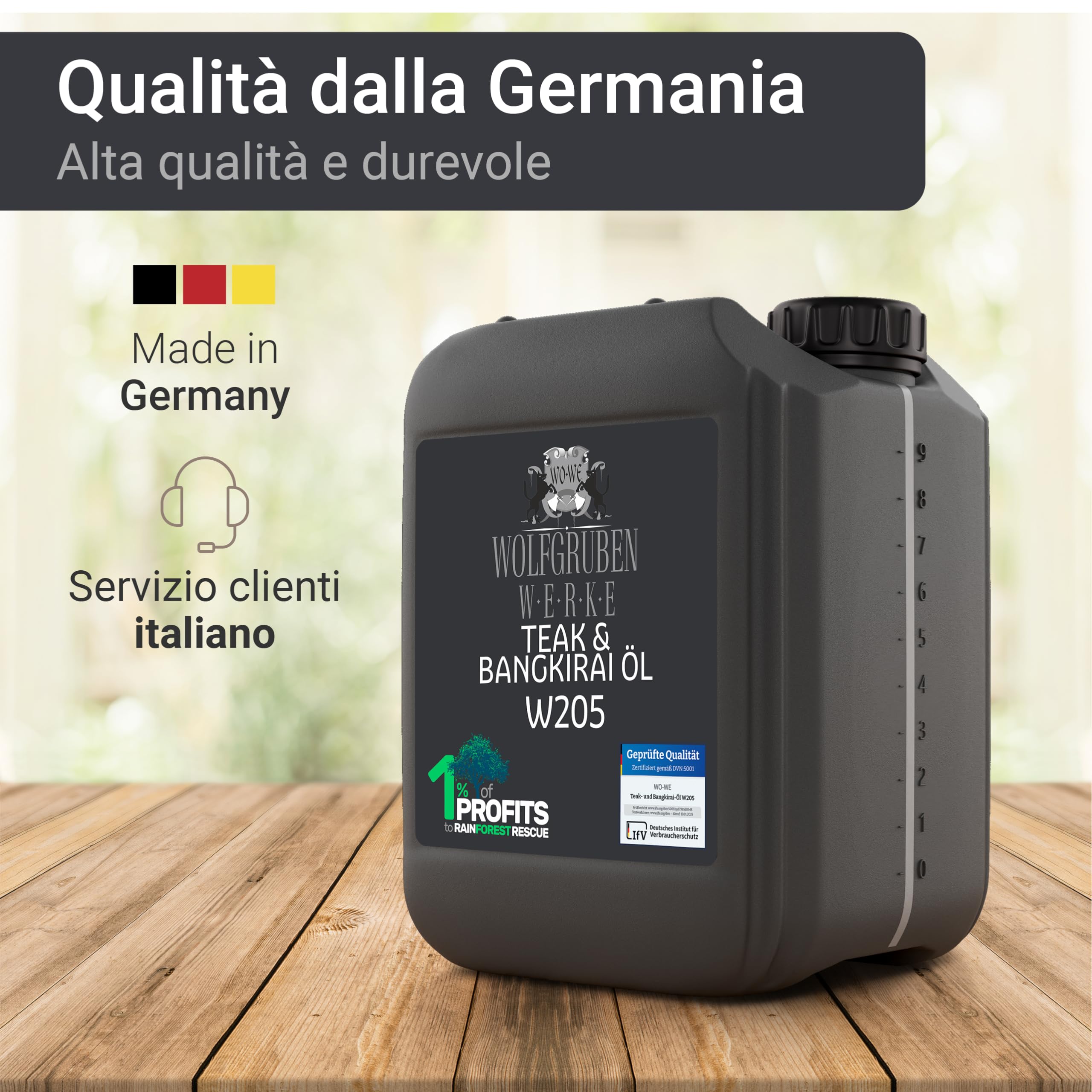 Olio di Teak Bangkirai Cura per Legno Impregnante Incolore W205-10L