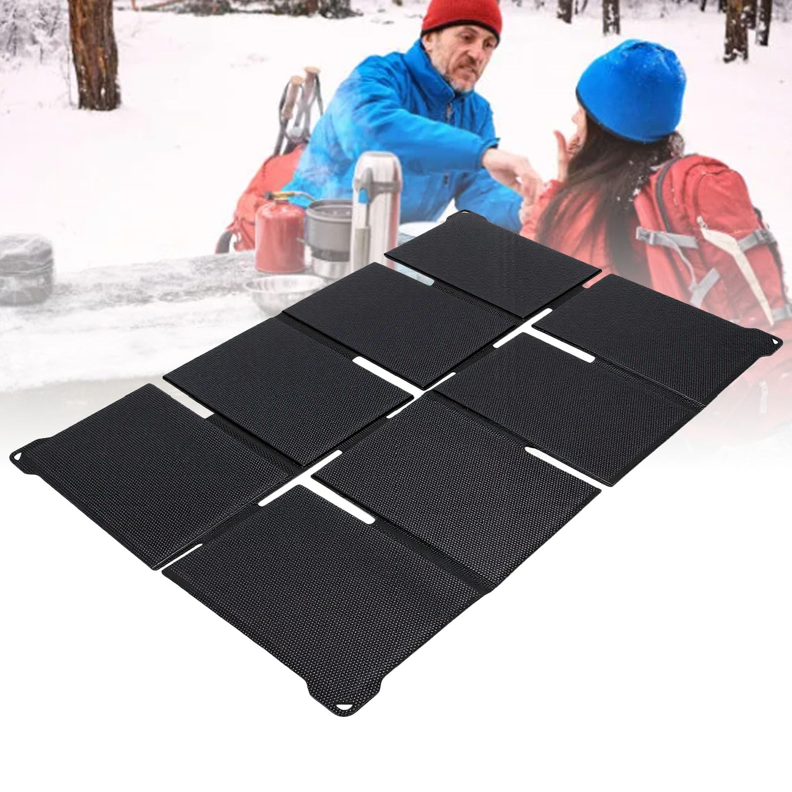 Alomejor Przenośna ładowarka do Paneli Słonecznych 45 W, Składany Monokrystaliczny Panel Słoneczny ETFE z USB A Typu C DC5521, 25-procentowa Konwersja na Kemping, Piesze Wycieczki, Podróżne