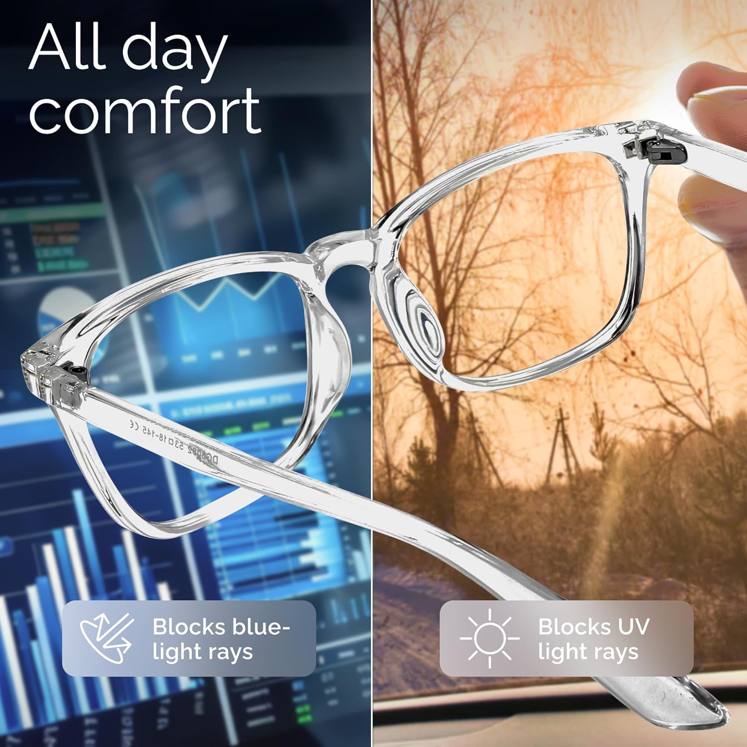 livho High Tech Blue Light Glasses - Advanced Blue Light Blocking Computer Glasses - Screen Fatigue & UV Protection - Image 7