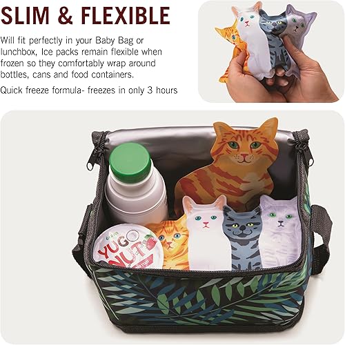 Miniatura 5 de Monkey Business Icepadz - Juego de hielo suave, bolsas de hielo reutilizables para biberones y leche materna, bolsa de hielo delgada para