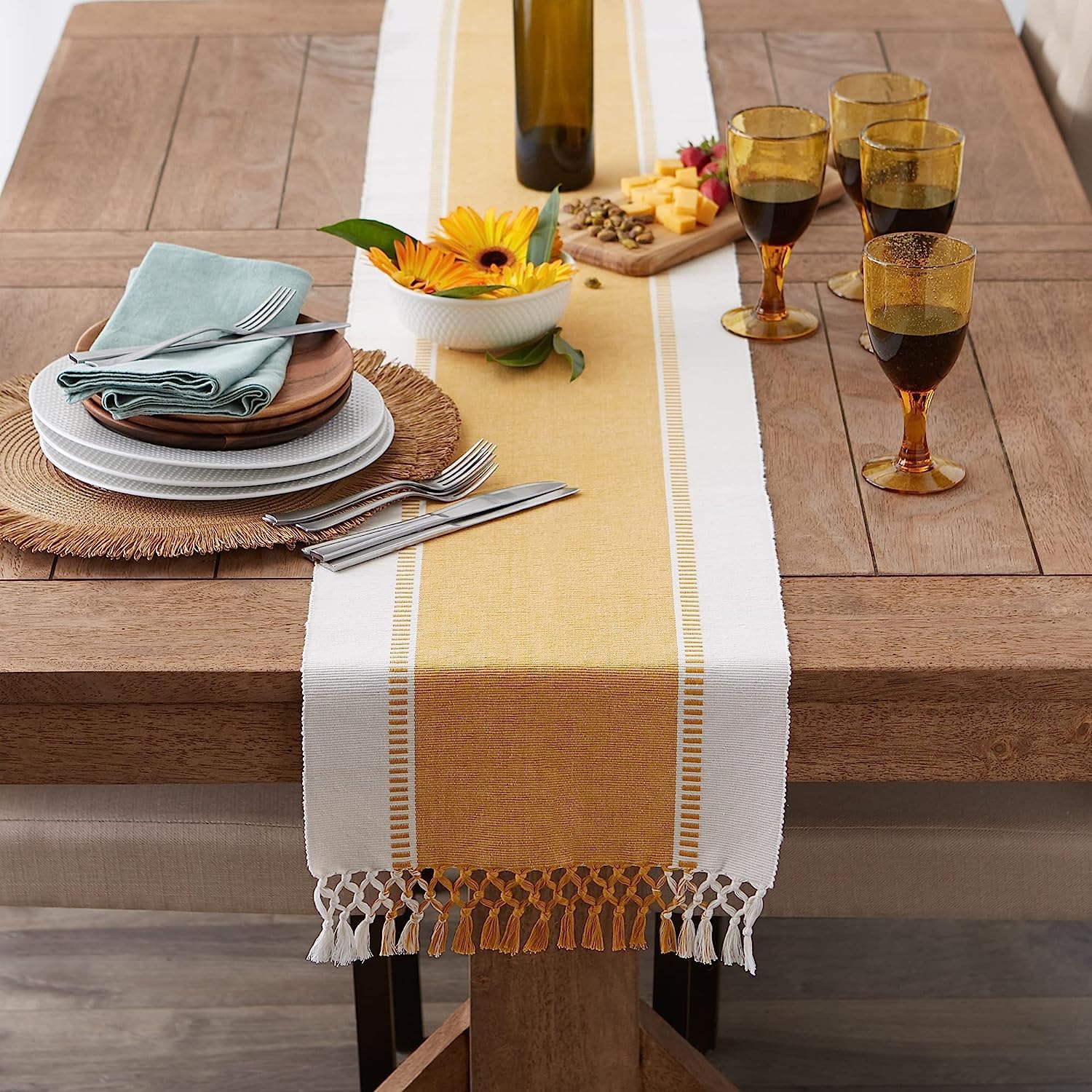 North Field Handloom Table Runner Cotton Big Cente Strip for Dining Tables-Your Dining Rooms, Kitchens,Bedrooms and Living Spaces-Carpet Runner for Center Tables,Kids Rooms (Antique, Medium) (B0CFG8NTX5) Amazon Price History, Amazon Price Tracker