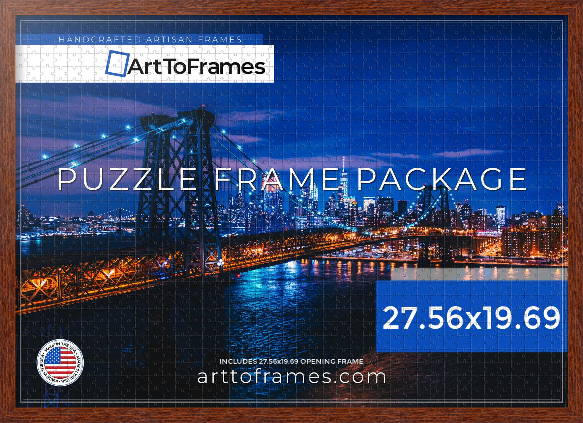Amazon.com - ArtToFrames 27.56x19.69 INCH/70x50 CM Brown Frame for