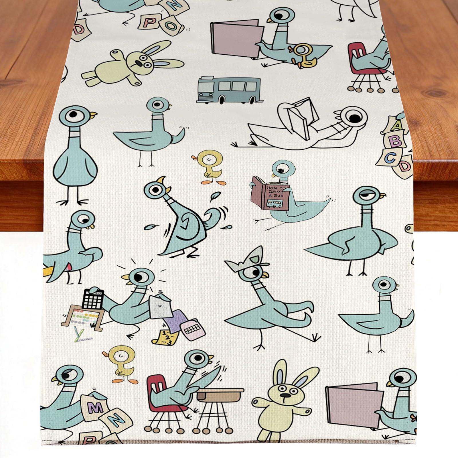 Chemin de table livre de pigeon pour égayer vos fêtes de fin d'année