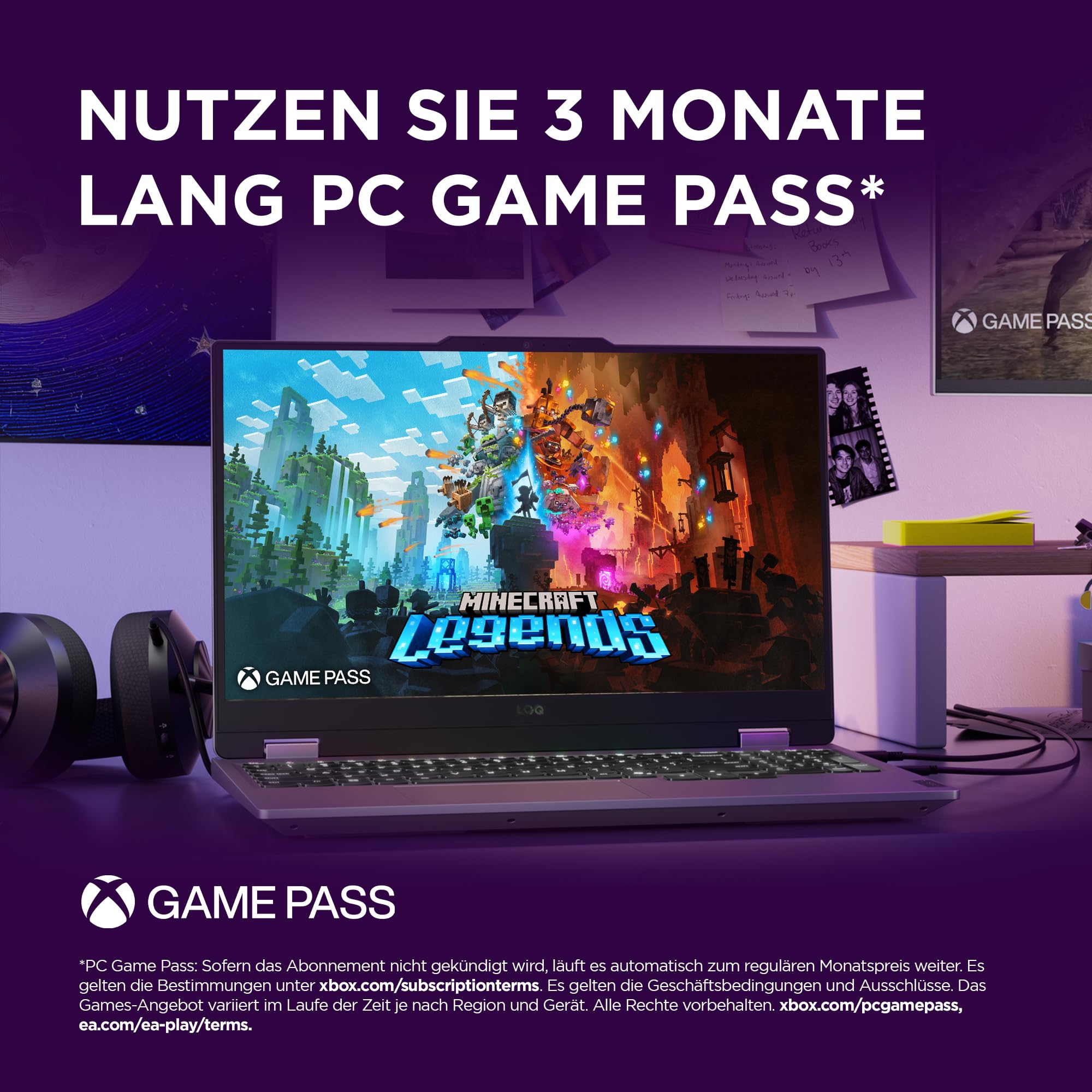 Lenovo LOQ Gaming AI Laptop | 15.6" Full HD 144Hz | NVIDIA GeForce RTX 5060 8GB | AMD Ryzen 7 250 | 16GB RAM | 1TB SSD | Win11 | QWERTZ | Weiss-Beleuchtete Tastatur | Grau | 3 Monate Game Pass