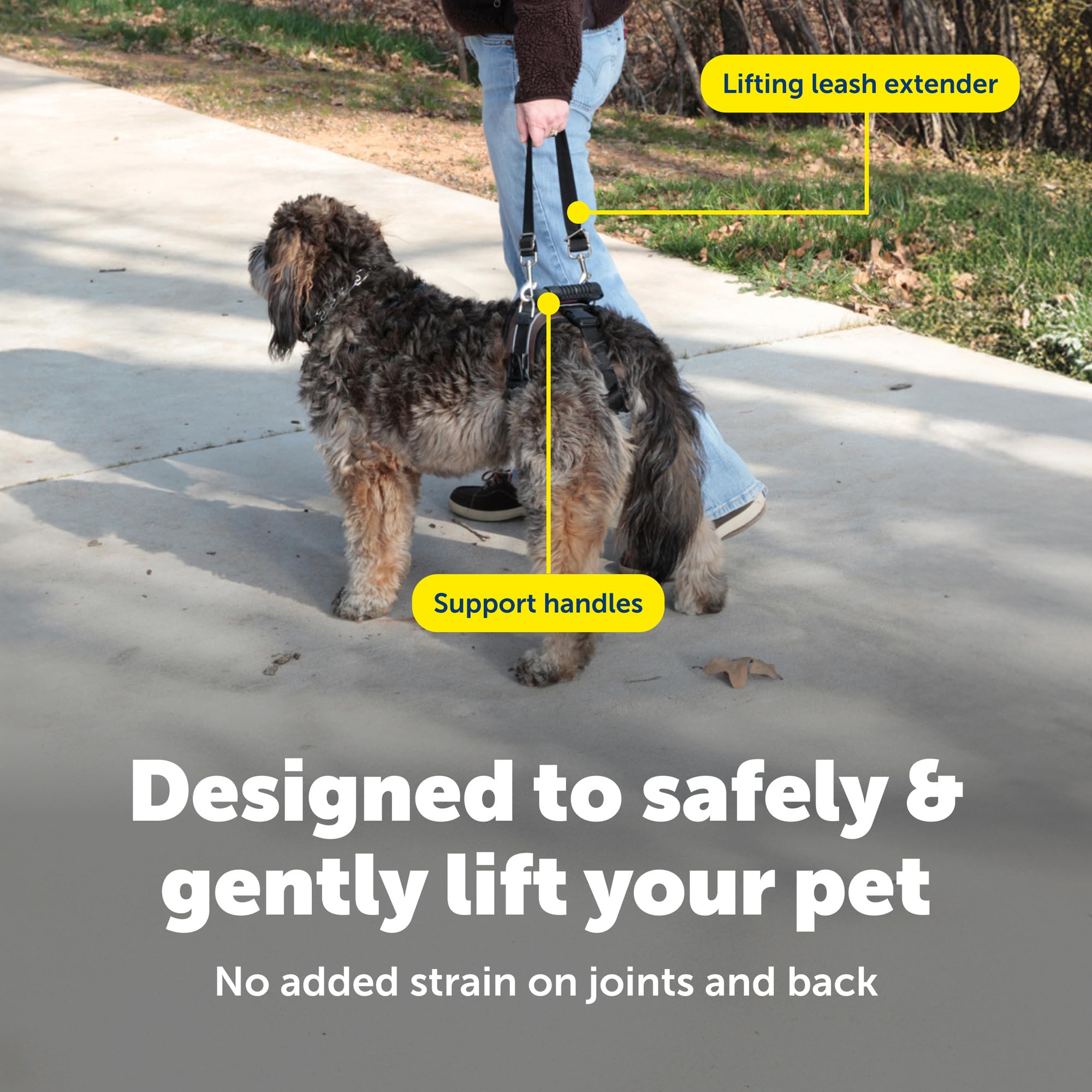 PetSafe Solvit CareLift - Arnés de elevación para Perros, Color Negro