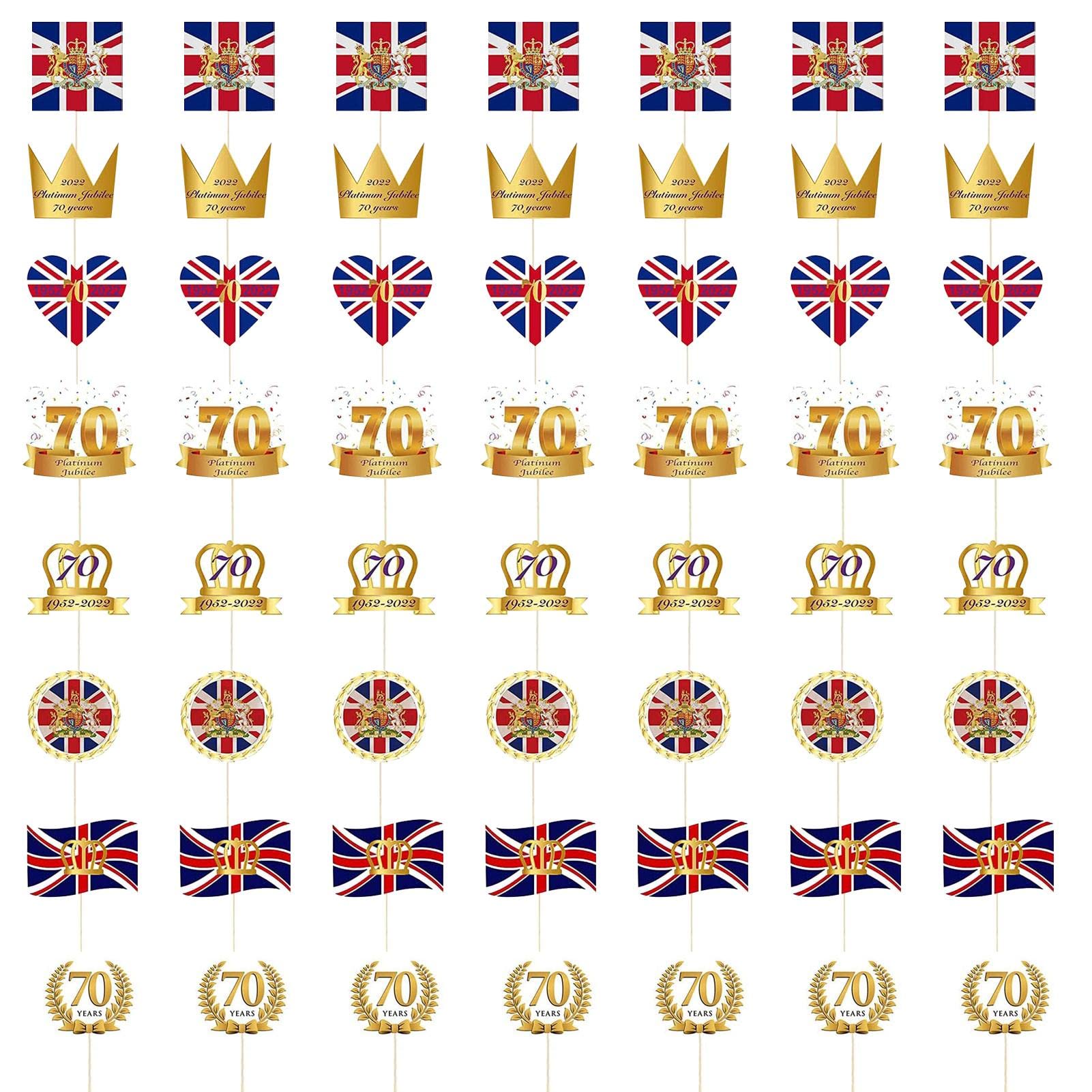 Buy Littryee Queens Jubilee Cake Toppers, 70th Celebration Jubilee Cake
