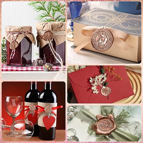 Vista 18 de Paxcoo 20 varillas de cera de sellado, palos de sellado de cera, pistola de pegamento para invitaciones de boda, cartas, sobres, tarjetas y Blanco