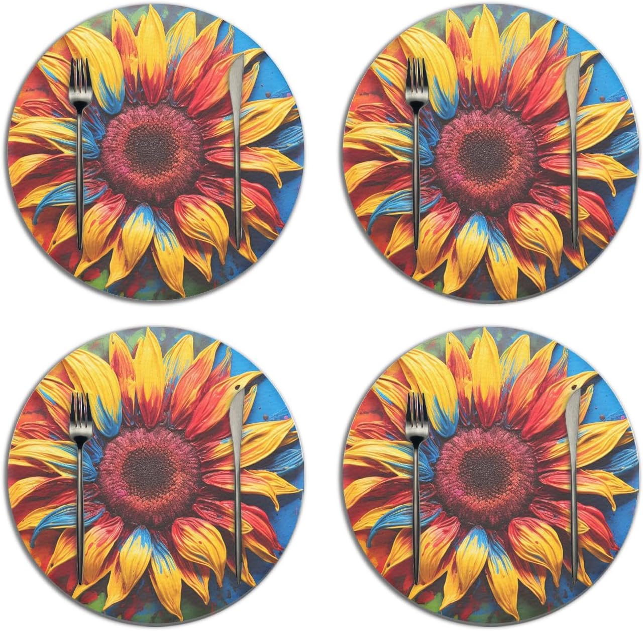 Sunflower Oil Painting Watercolor Abstract Drawing Pu