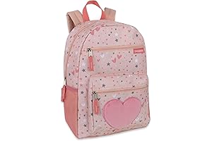 Plush 17-Inch Kids Character School Backpacks for Girls with Comfort Padded Straps and Storage Pockets