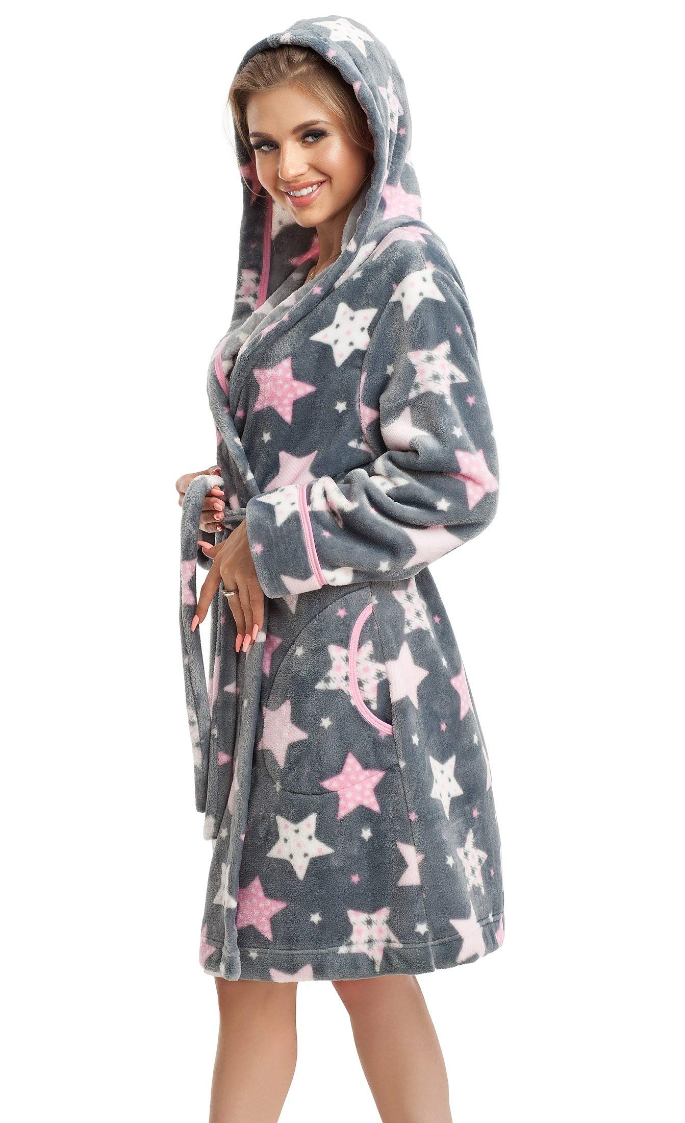 LEVERIE Damen Bademantel/Homewear/Kuschelpullover oder -jacke (made in EU) in tollem Design