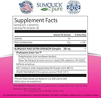 Vista 2 de SlimQuick Pure 3X, sobres de mezcla de bebida de fuerza extra, para el metabolismo y el control de peso para mujeres, ayuda en la descomposición