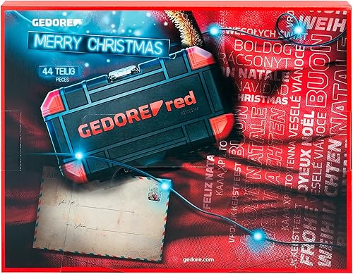 Miniatura 2 de GEDORE 3304901 R33003044 - Calendario de Adviento rojo 2023, 44 piezas, calendario de Adviento para hombres, hombres, regalo, herramienta de