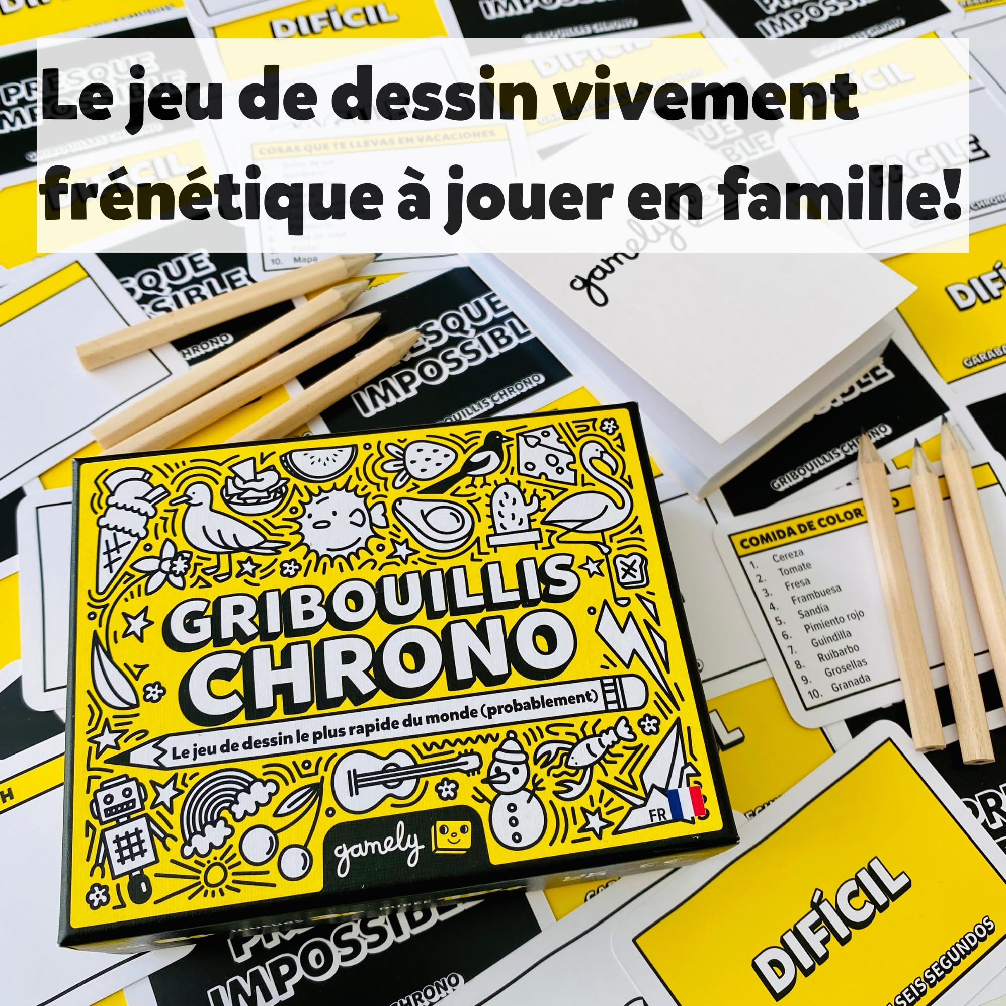 Gamely Gribouillis Chrono : Le Jeu de Dessin frénétique et hilarant | À Jouer en Famille, Enfants, Ados et Adultes (Français Gamely Gribouillis Chrono : Le Jeu de Dessin frénétique et hilarant | À Jouer en Famille, Enfants, Ados et Adultes (Français