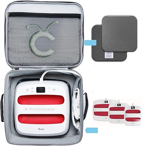Miniatura 4 de Funda de transporte de doble capa compatible con Crict EasyPress 2 12"x10" y 9"x9" máquina de prensa de calor, para bolsa de prensa de calor Htvrot
