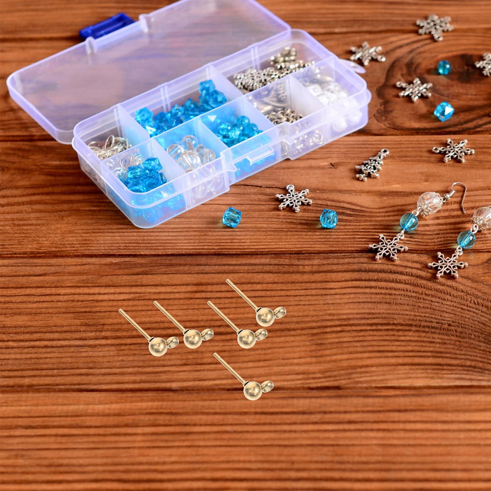 Accessori per Orecchini Componenti per Fai da Te 100 Pezzi in Acciaio Inossidabile Oro Resistenti e Sbiadimento, per Creazione Gioielli Personalizzati