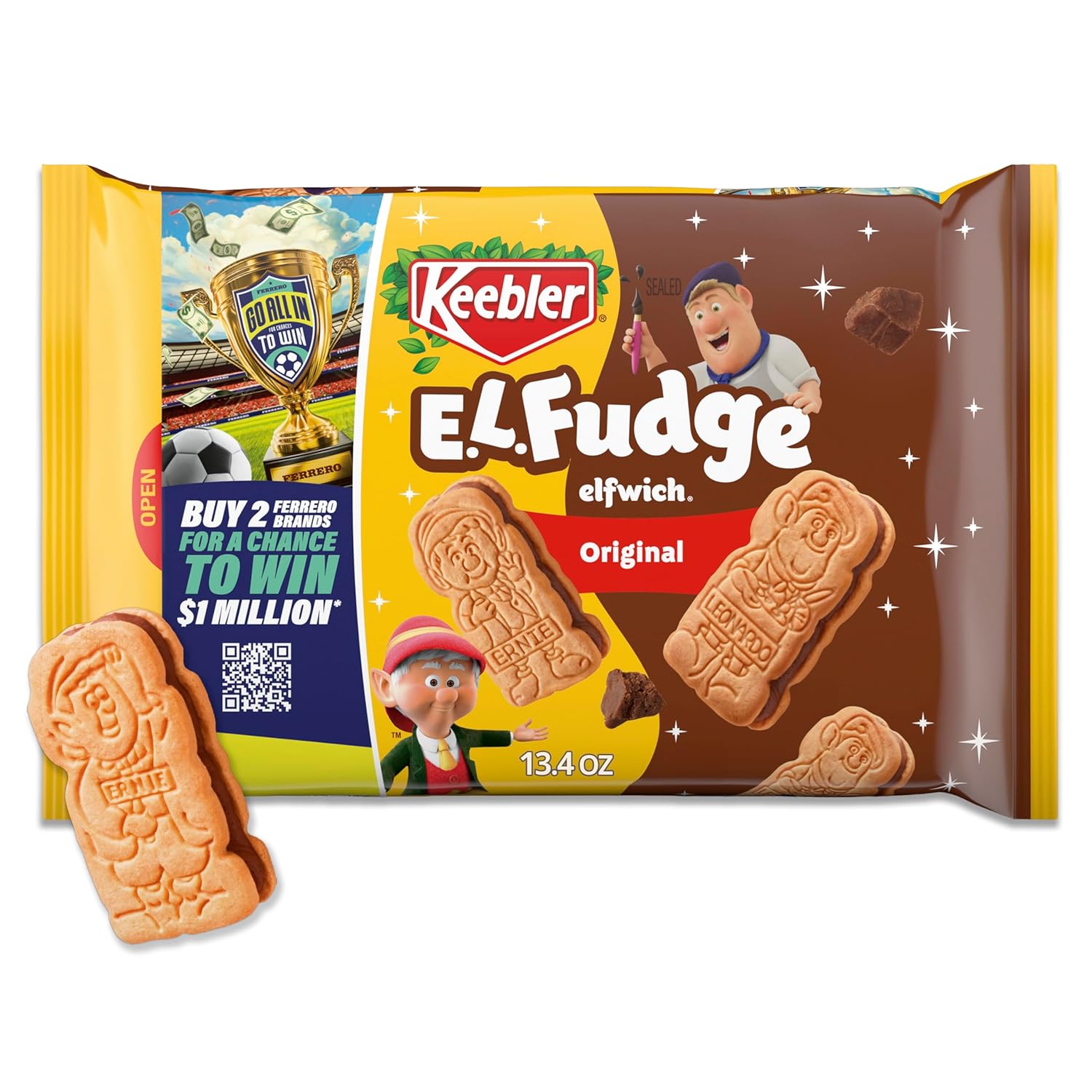 Keebler E.L. Fudge Elfwich Cookies Rellenas 13.4 oz