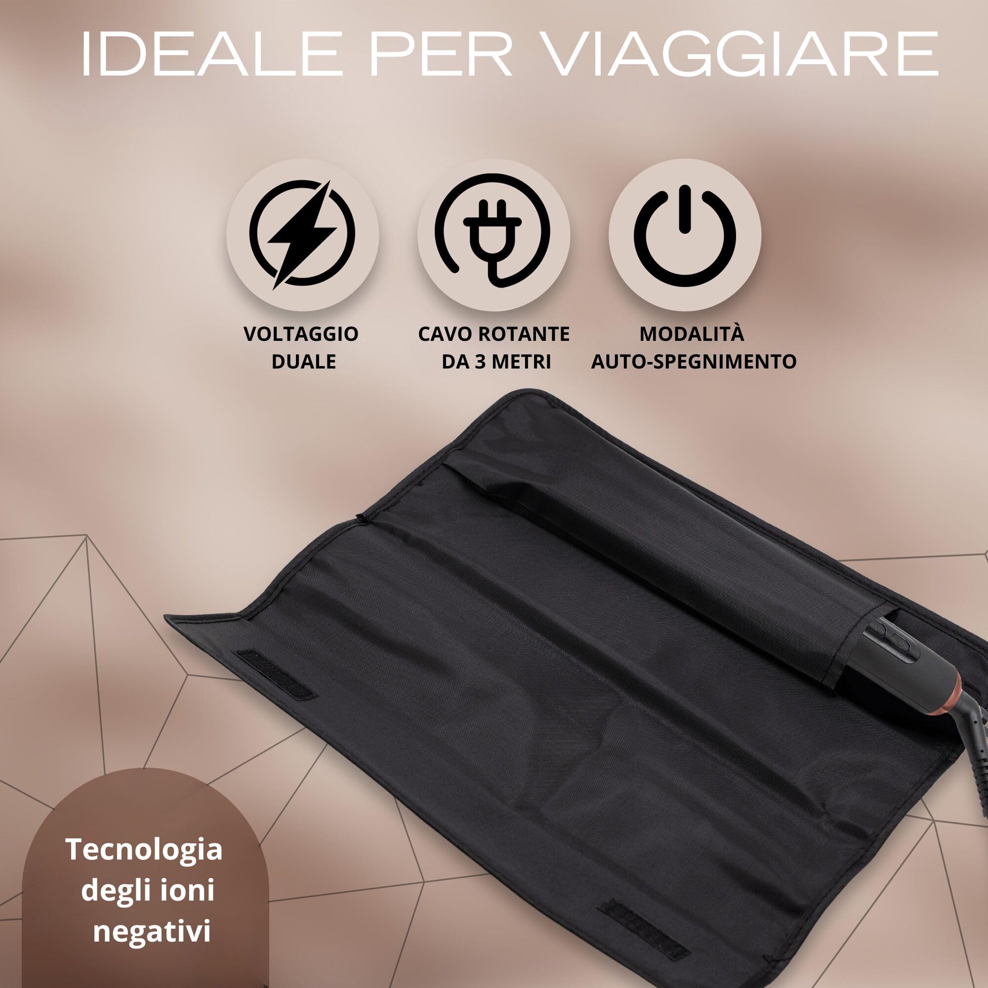 Corioliss Spazzola elettrica per capelli I Hot Brush I anticrespo Controllo della temperatura da 80º a 210º I Ceramica ionica Spegnimento automatico