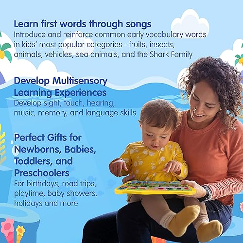 Miniatura 5 de Baby Shark - Bloc de canto y aprendizaje con folleto de letras juguetes de tiburón bebé juguetes de aprendizaje interactivos para niños pequeños