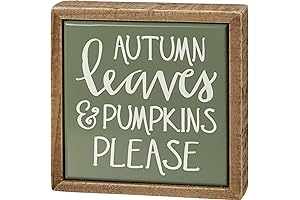Primitives by Kathy Box Sign - Welcome Autumn Leaves
