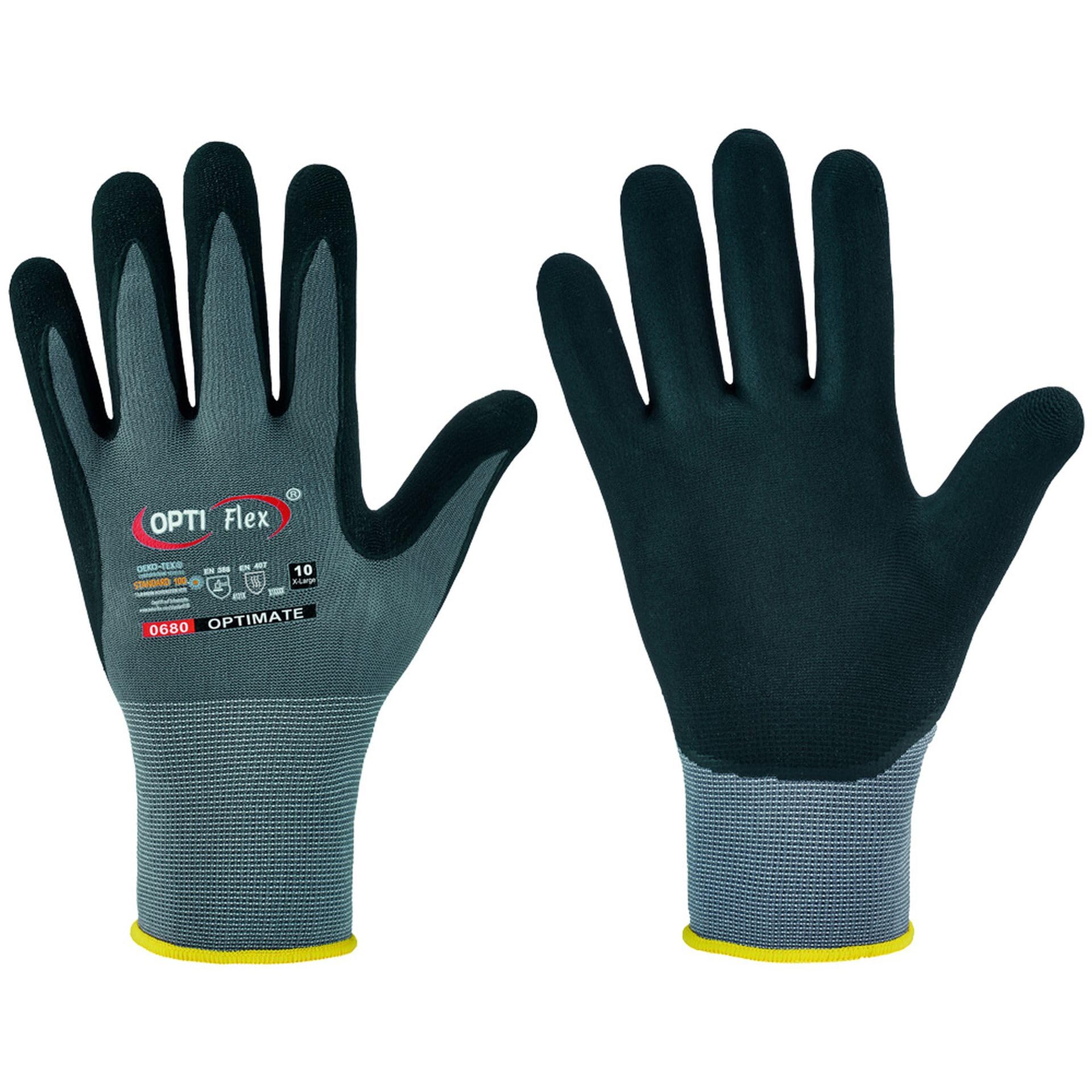 Optiflex 12 works of OPTIMATE* OPTI FLEX® gloves (7), black, 7 (EU)