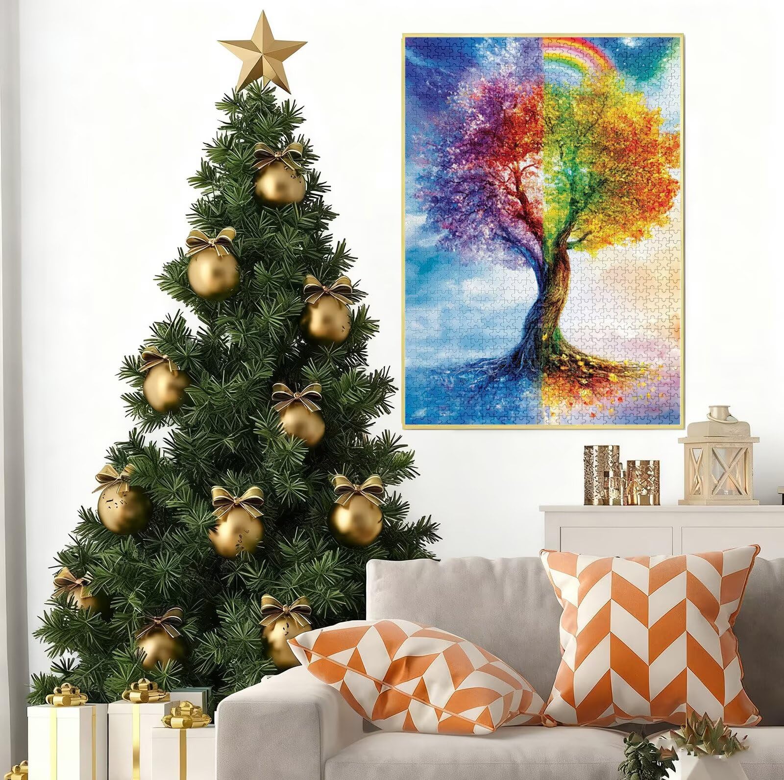 Puzzle 1314 Pezzi per Adulti e Ragazzi, Puzzle Sogno 6 7 8 Anni Giochi Educativi Sostenibili Con Motivi Per Adulti Da Gioco in Legno Di Alta Qualità Jigsaw Albero della vita per Gioco Familiare B-6240