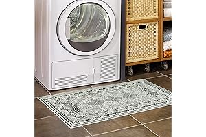 Kitchen & Runner Rug 2x4: Washable, Farmhouse Prints