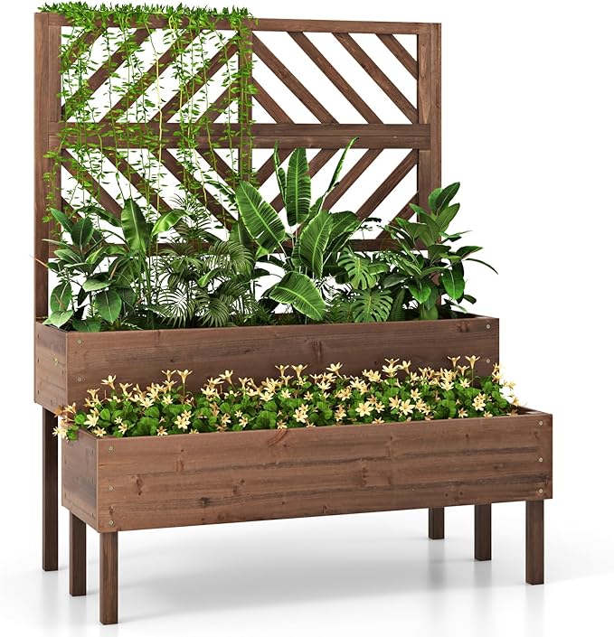 Box Raised Garden Bed with