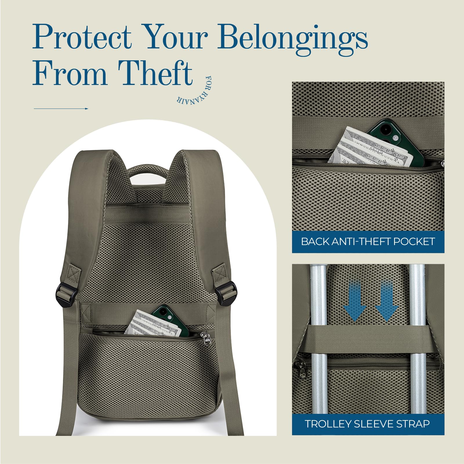 Zaino per Ryanair 40x20x25 Zaino da Viaggio Aereo Bagaglio a Mano Borsa da Cabina Borse Valigia Zaini Casual Unisex per Wizz Air EasyJet Laptop Daypack…