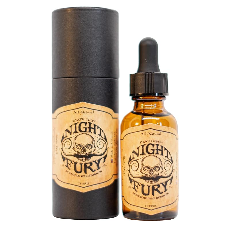 Óleo removedor de cera para bigode THE VINTAGE GROOMING CO Night Fury Death Grip, 100 mL