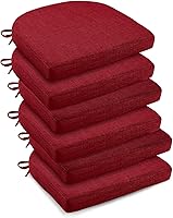 Vista 9 de downluxe Cojines para sillas de interior para sillas de comedor, almohadillas de espuma texturizada suaves y cómodas para sillas de cocina con lazos