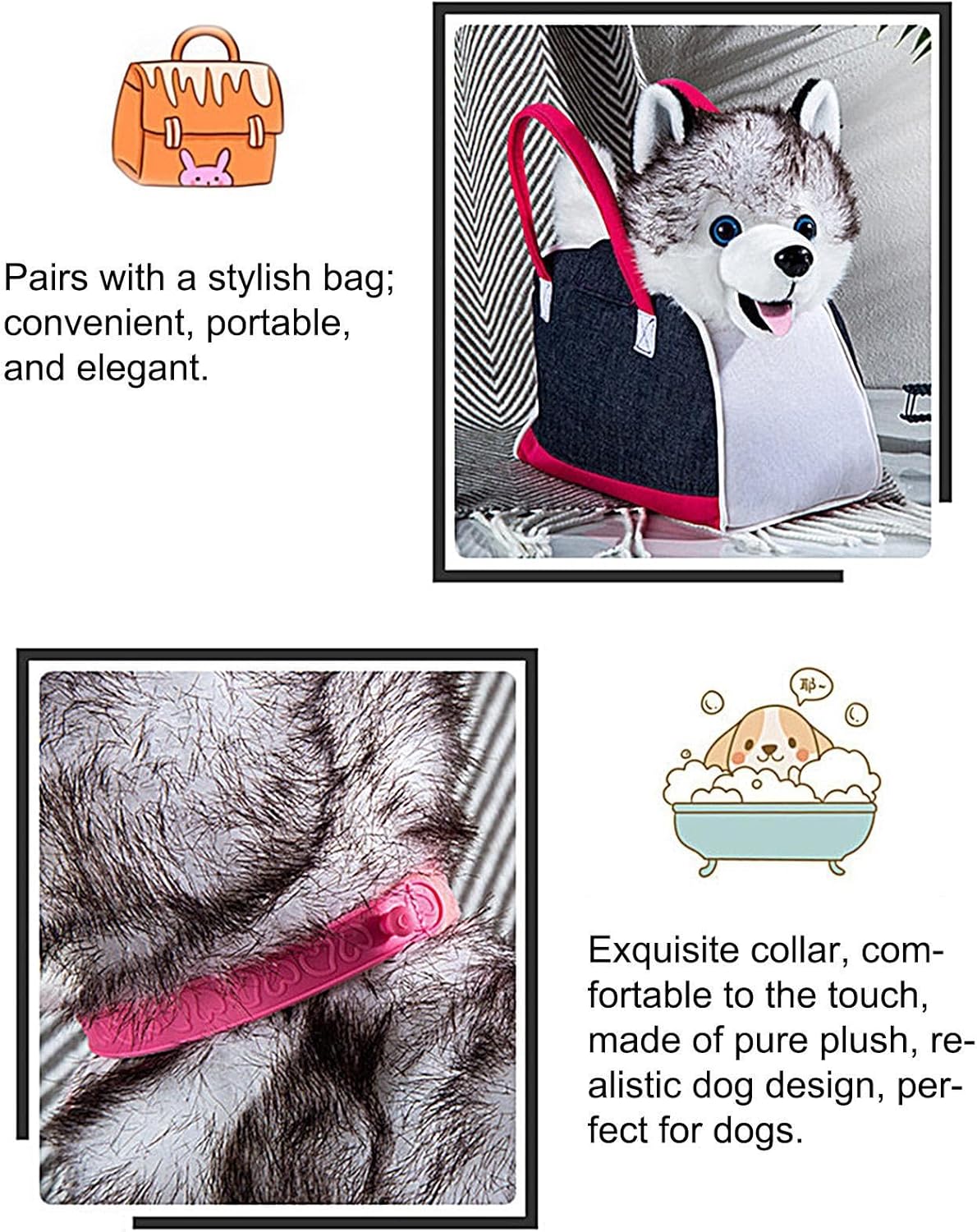 Electronic Toy Dog, Interactive Barking Pet, Singing Puppy Figure, Soothing Play Feature, for Boys Girls Teens Children Living Room Bedroom Dorm Travel Apartment Party 6.3x4.33x9.45 Inches