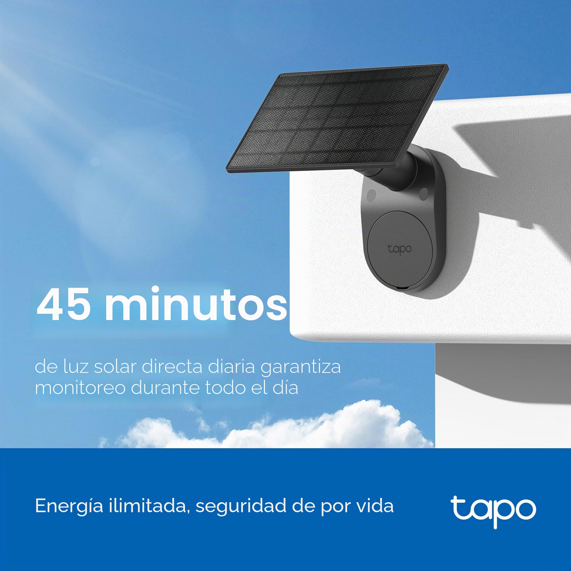 Tapo C411 Kit TP-Link cámara de Seguridad Solar inalámbrica 2K/3MP con visión Nocturna en Color, detección Inteligente de Personas