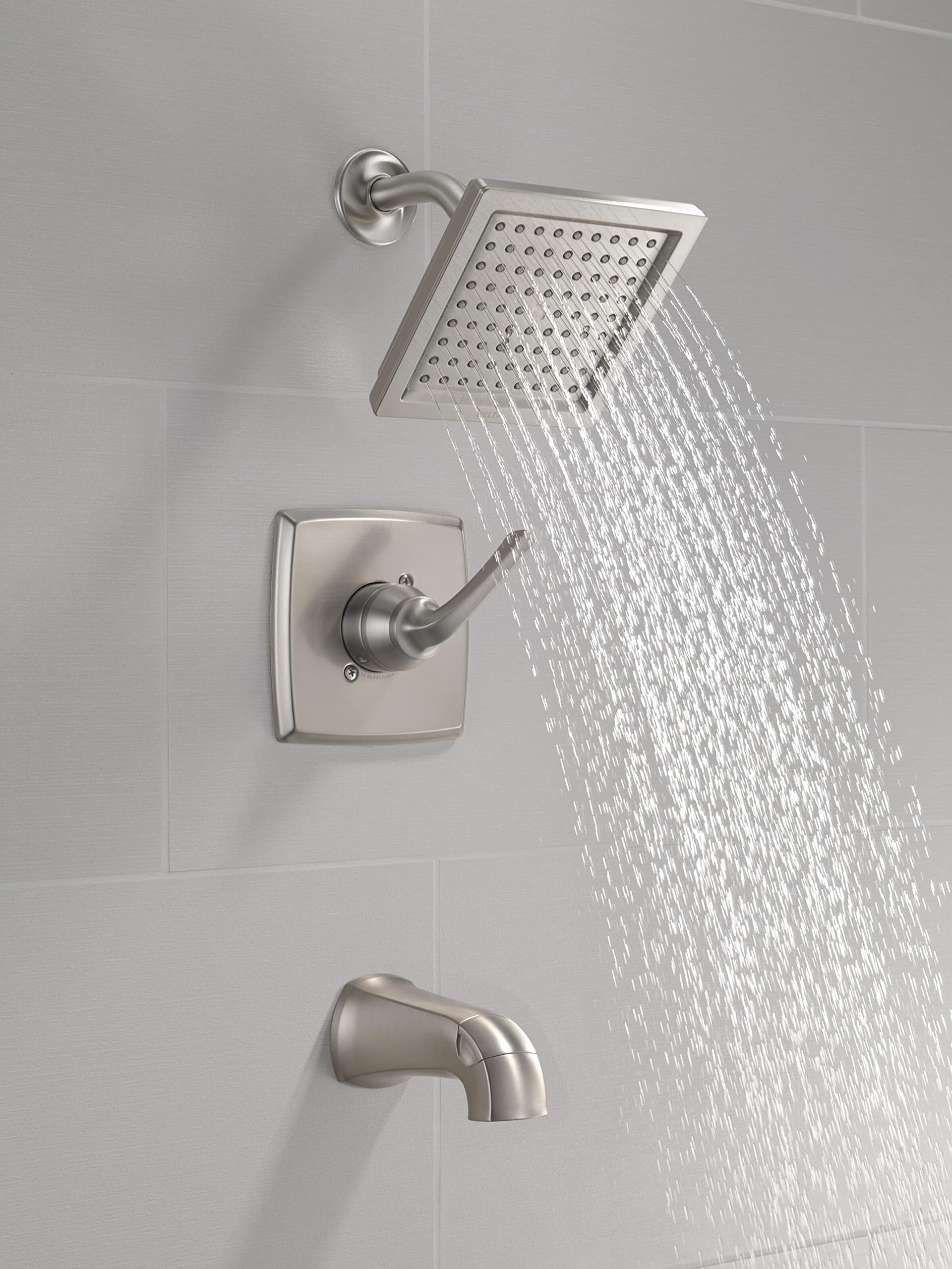 Delta Faucet 144864-SP Geist Tub Shower, SpotShield Stainless