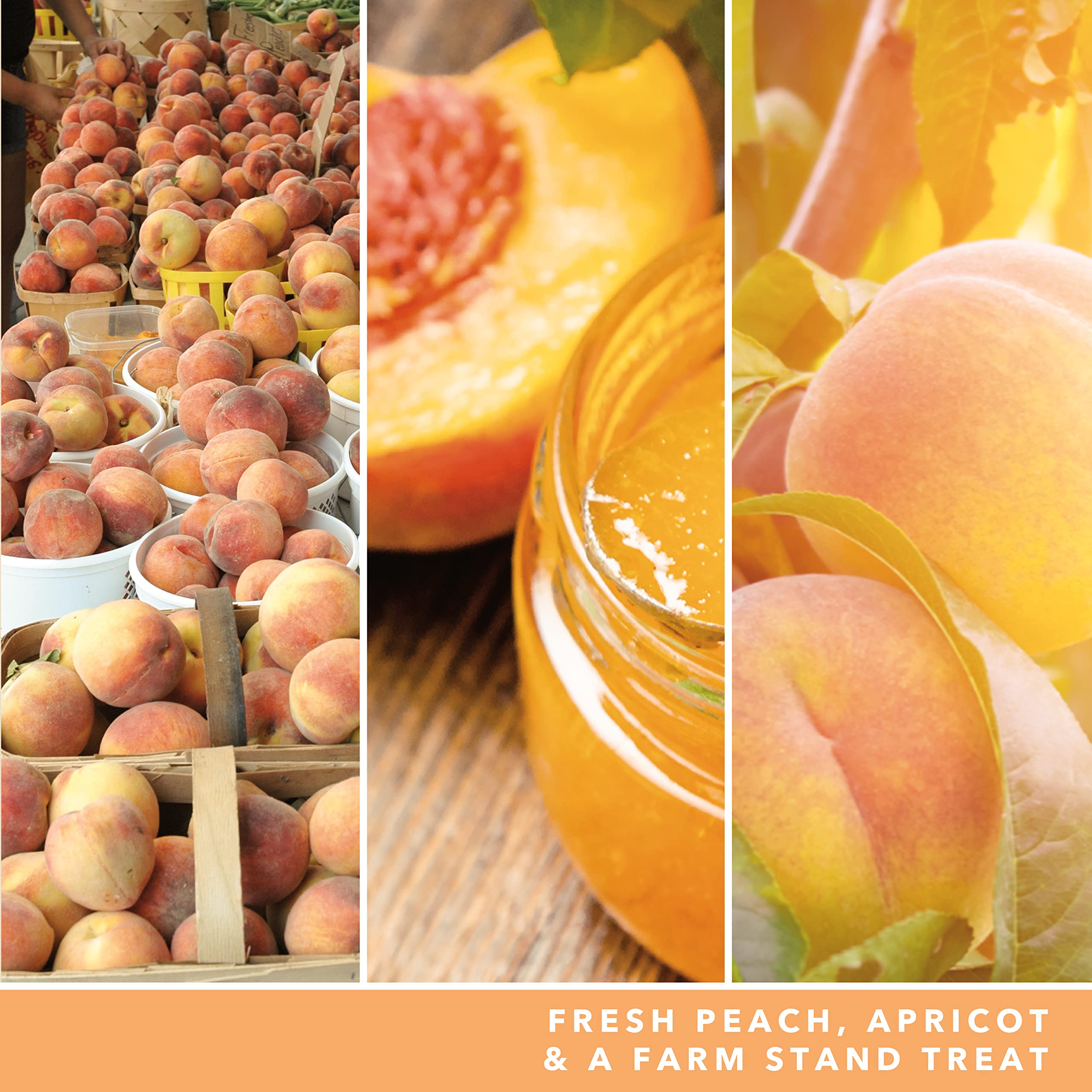 Yankee Candle Signature Duftkerze | große Tumbler-Kerze mit langer Brenndauer „Farm Fresh Peach“ | Soja-Wachs-Mix | Perfekte Geschenke für Frauen