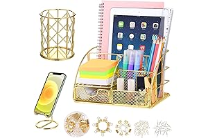 JUOPIEA Gold Desk Organizer - Improve Your Workspace