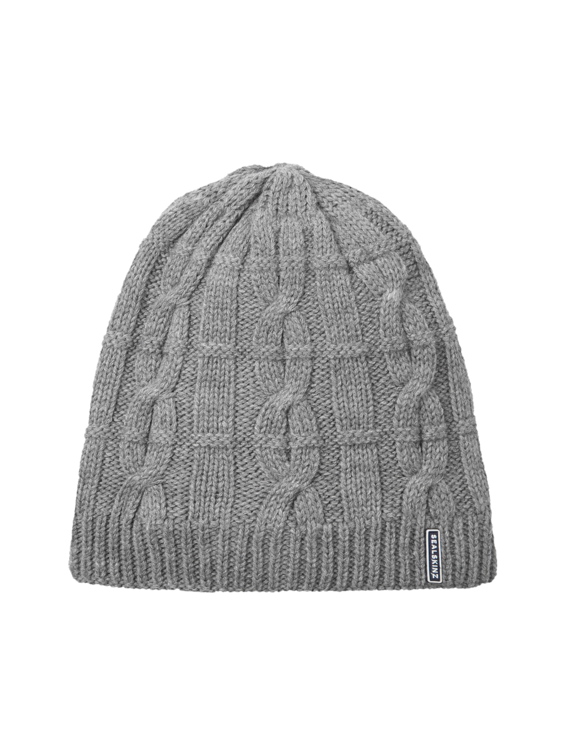 SEALSKINZ | Blakeney | Waterproof Cable Knit Unisex Beanie Hat | Everyday Outdoor Accessory | Lightweight & Breathable Grey
